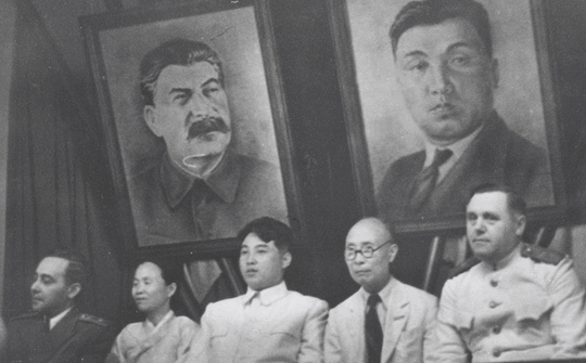 1946年8月28日、北朝鮮労働党（朝鮮労働党の前身）創立大会の様子