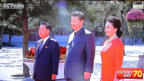 北朝鮮の崔龍海労働党書記と習近平夫妻