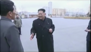 金正恩氏の現地指導（朝鮮中央テレビが報じた記録映画より）