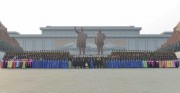 朝鮮革命博物館を現地指導した金正恩氏（2017年3月28日付労働新聞より）