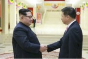 中国の宋濤氏と会談した金正恩氏（2018年4月15日付労働新聞より）