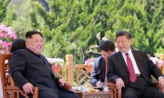 金正恩氏と習近平氏（2018年5月8日付朝鮮中央通信より）