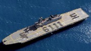韓国海軍の大型輸送艦「独島艦」（韓国海軍提供）