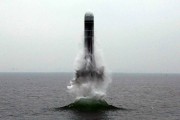 北朝鮮が２日に発射した潜水艦発射弾道ミサイル・北極星3型（2019年10月3日付労働新聞）
