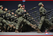 労働党第8回大会記念軍事パレード（2021年1月15日付朝鮮中央通信）