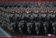 労働党第8回大会記念軍事パレード（2021年1月15日付朝鮮中央通信）