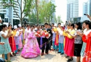北朝鮮の結婚式（朝鮮中央通信）