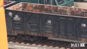 5月25日に撮影された、丹東駅に停車中の北朝鮮の貨物列車（デイリーNK）