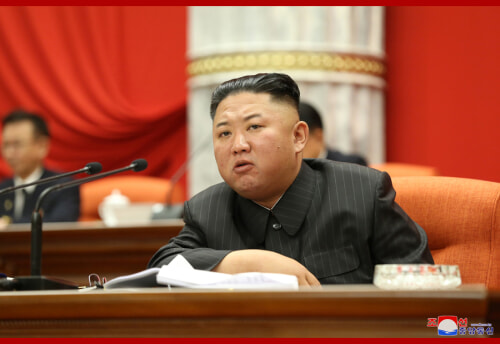 金正恩氏が労働党中央委員会第8期第2回政治局拡大会議を指導した（2021年6月30日付朝鮮中央通信）