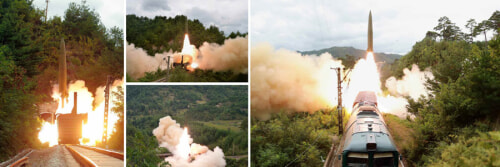 朴正天氏が鉄道機動ミサイル連隊射撃訓練を指導した（2021年9月16日付労働新聞）
