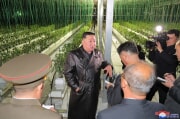 金正恩氏が連浦温室農場の竣工式に参加した（2022年10月11日付朝鮮中央通信）