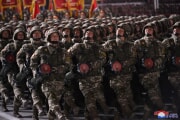 朝鮮人民軍75周年記念閲兵式（2023年2月9日付朝鮮中央通信）