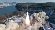 北朝鮮が14日に試射した極超音速ミサイル（2024年1月15日付朝鮮中央通信）