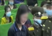 北朝鮮で公開裁判にかけられた女子高生（北朝鮮当局が公開した映像＝デイリーNK）