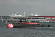 「ちょうげい」の同型艦「らいげい」（海上自衛隊提供）